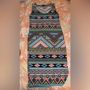 Bodycon Geo Print Dress